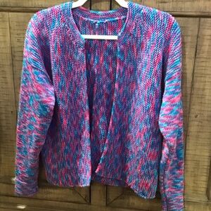 Hand Knitted Multicolor Women's Sweater Lagenlook Boho Size M/L